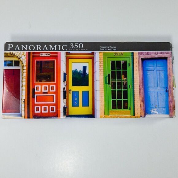 Panoramic Colorful Doors 350 Piece Puzzle - Picture 1 of 6